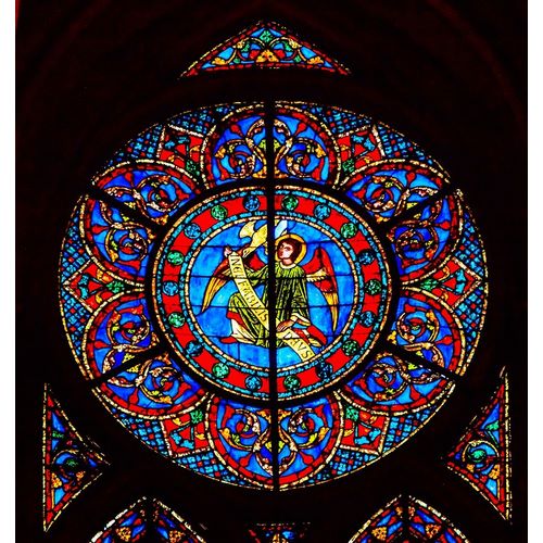 Angel stained glass-Notre Dame Cathedral-Paris-France
